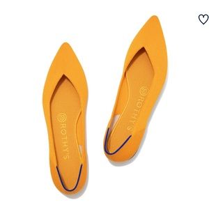 Rothy’s pointed toe flats- size 9.5 in Saffron